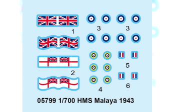 Сборная модель Британский линкор HMS Malaya (1943 г.)