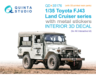 3D Декаль интерьера кабины Toyota FJ43 Land Cruiser series (AK Interactive) (с 3D-печатными деталями)