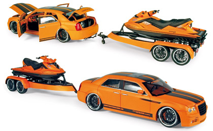 CHRYSLER комплект 300C + Водный мотоцикл на прицепе - Тюнинг от `Parotech` 2007, orange and black