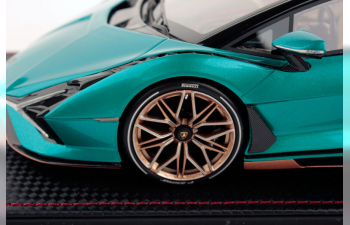 LAMBORGHINI Sian Fkp 37 Hybrid Roadster Open (2020) - Con Vetrina - With Showcase, Blue Green Met