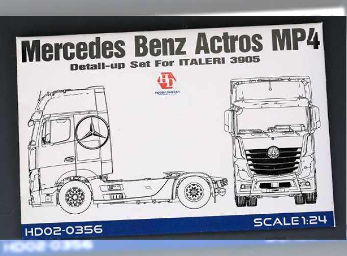 Набор для доработки Mercedes Benz Actros MP4 Detail-UP Set для моделей Italeri 3905 （PE+Metal Logo）