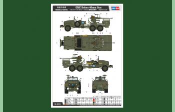 Сборная модель Автомобиль с орудием GMC Bofors 40mm Gun