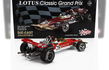 LOTUS F1 49c Ford Team Lotus №28 British Gp (1970) Emerson Fittipaldi, Red White