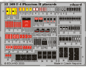 Цветное Фототравление для F-4 placards