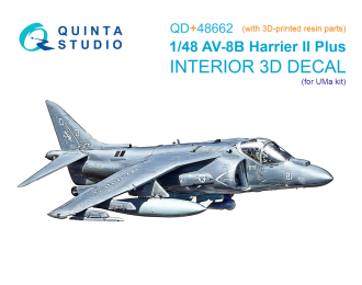 3D Декаль интерьера кабины AV-8B Harrier II Plus (UMa) (с 3D-печатными деталями)
