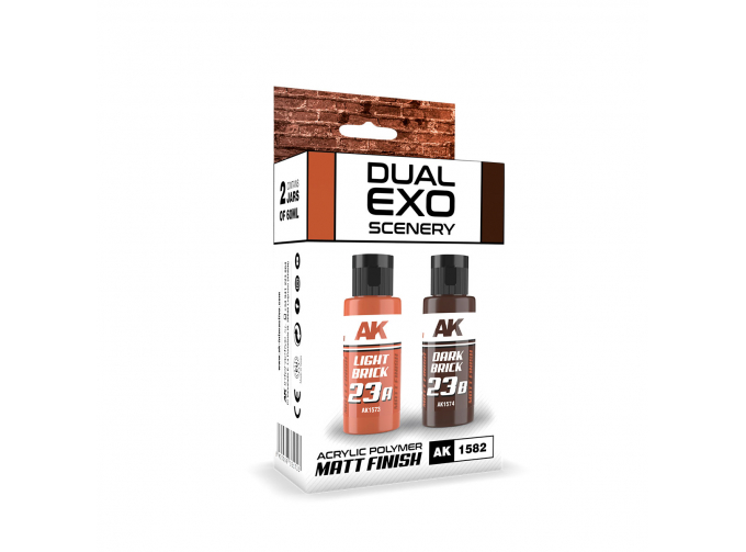 Набор акриловых красок LIGHT BRICK & DARK BRICK DUAL EXO Set, 60мл