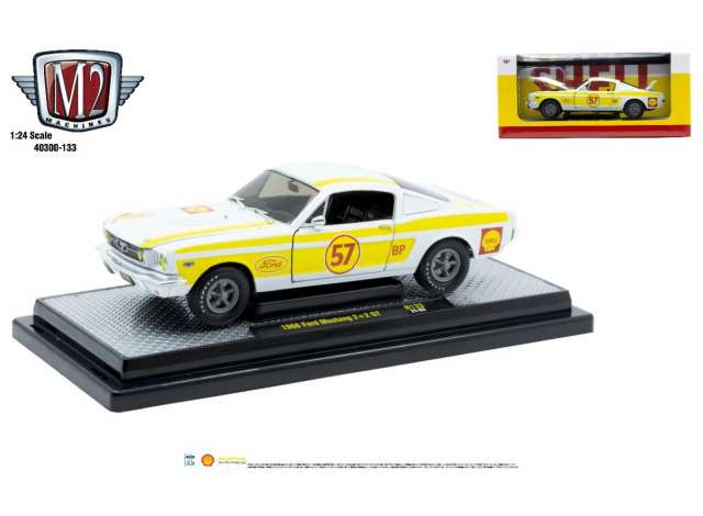 FORD Mustang 2+2 GT (1966), white / yellow