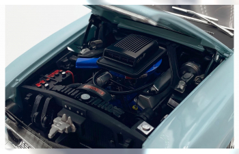 FORD Mustang 428 Cobra Jet Mach 1 (1969), голубой с черным