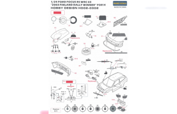 Набор для доработки Ford Focus RS WRC 03 '2003 Finland Rally Winner' для моделей H