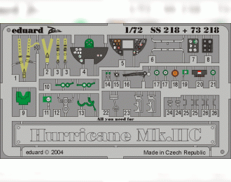 Цветное фототравление для Hurricane Mk. IIC