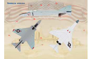 Декаль US NAVY F-4 Phantom Mig Killers Part 1