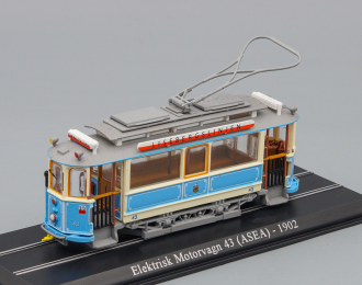 Трамвай Elektrisk Motorvagn 43 (ASEA) 1902, blue / beige