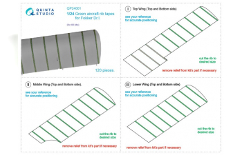 Зеленые киперные ленты для Fokker Dr.I (для любых моделей)
