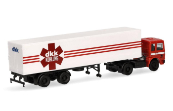 ROMAN Diesel седельный тягач с полуприцепом DKK Kühlung, красный/белый