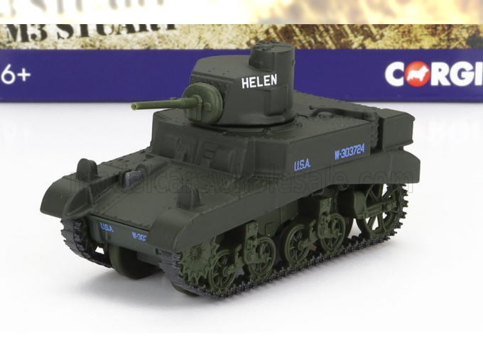 TANK M3 Stuart (1945) - Cm. 7.0, Military Green