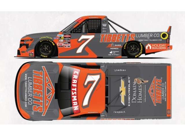CHEVROLET #7 Michael McDowell *Tibbetts Lumber*, orange/grey 2026