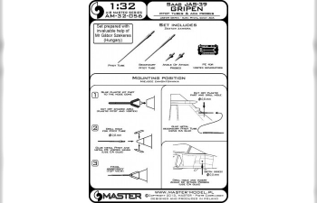 Трубки Пито и датчики угла атаки SAAB JAS 39 Gripen