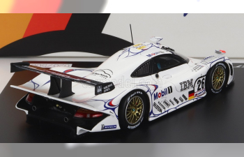 PORSCHE Set 2x 911 Gt1-98 Team Porsche Ag Mobil 1 №26 Winner 24h Le Mans (1998) A.Mcnish - L.aiello - E.Ortelli + №25 2nd 24h Le Mans J.Muller - U.Alzen - B.Wollek, White Blue Red