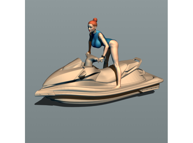 Фигура 738 На Jet Ski 2 (масштаб 1:24), окрашенная