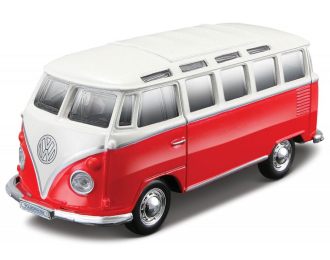 VOLKSWAGEN T1 Samba Van Pull-Back, red/white
