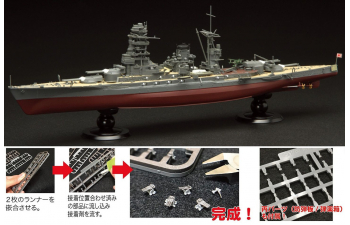Сборная модель Японский линкор Mutsu Full Hull