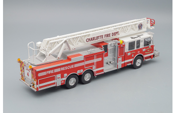 SMEAL Spartan Gladiator 105 RM Ladder "Charlotte Fire Department" (2014), red / white