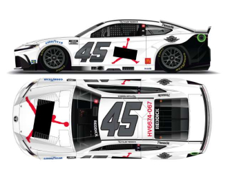Toyota Camry XSE #45 Tyler Reddick *Jordan Brand*, white/red/grey 2025