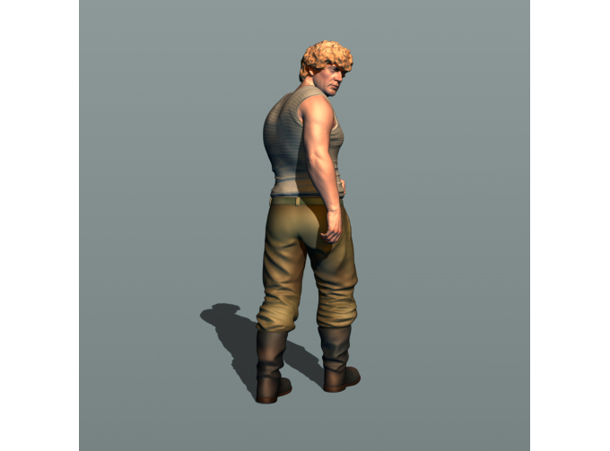 Фигура Тракторист идущий (масштаб 1:24), окрашенная