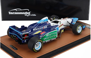BENETTON F1 B196 Team Renault Mild Seven №4 Monaco Gp (1996) Gerhard Berger, White Light Blue Green