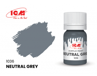 Краска акриловая 12 мл, Нейтрально-серый (Neutral Grey)