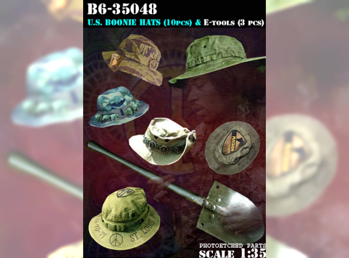 U.S. Boonie Hats (10 pcs) and E-tools (3 pcs) / Шляпы буни США (10 шт.) и инструменты