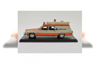 CADILLAC Superior Ambulance (скорая медицинская помощь) 1977 White/Orange