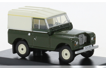 LAND ROVER Series III SWB Hard Top (1976). dark green/beige