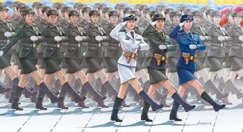 Сборная модель PLA female soldier on China's 60th National Day Parade