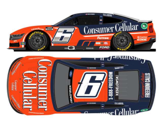 FORD Mustang #6 Brad Keselowski *Consumer Cellular* orange/blue/white 2024