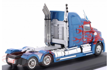 WESTERN STAR 5700 EX седельный тягач (2016), синий металлик с красным декором в виде пламени