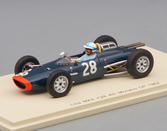 Lola Mk4 #28 4th Monaco GP 1962 John Surtees, blue