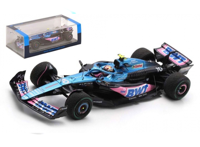 RENAULT F1 A523 Team Bwt Alpine №10 7th Monaco Gp (2023) Pierre Gasly, Blue Pink