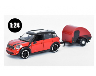 MINI Cooper S All4 Countryman  with trailer (2011), red/black