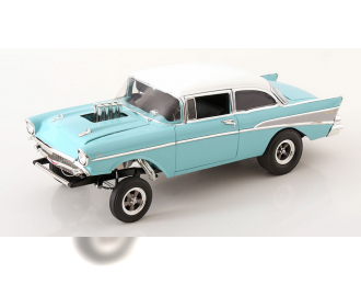 CHEVROLET Bel-Air Gasser (1957), turquoise-blue white