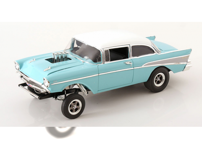 CHEVROLET Bel-Air Gasser (1957), turquoise-blue white