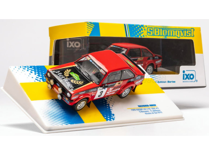 FORD ESCORT MKII RS 1800 №3 Rally Legend Boucles De Spa Stig Blomqvist - Robert Jakobsson (2010), red/black