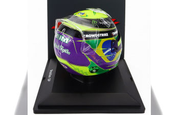 BELL HELMET F1 Casco Helmet Mercedes Gp W13e Team Mercedes-amg Petronas F1 N44 Brazilian Gp (2022) Lewis Hamilton, Yellow Green