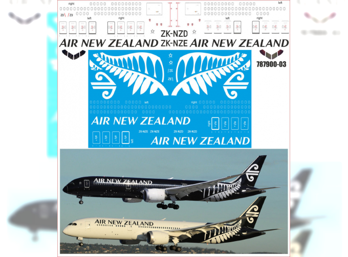 Декаль на Boing 787-900 Air New Zealand