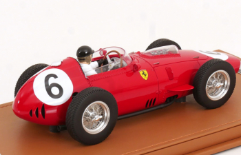FERRARI F1 Dino 246/256 Team Scuderia Ferrari №6 2nd Avus Germany Gp (with Pilot Figure) (1959) Daniel Gurney, Red