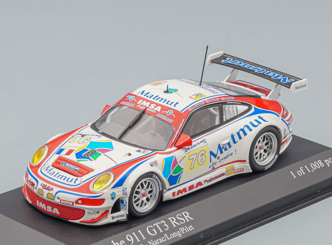 PORSCHE 911 GT3 RSR 24h Le Mans Narac/Long/Pilet (2009), white / red