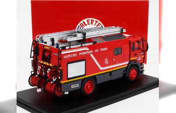 RENAULT G230 Sides Bspp Fa18 Tanker Truck 2-assi Saupers Pompiers De Paris (1991), Red Grey