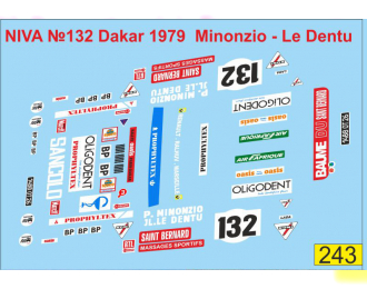 Декаль Волжский 2121 Нива №132 Dakar 1979 Minonzio - Le Dentu