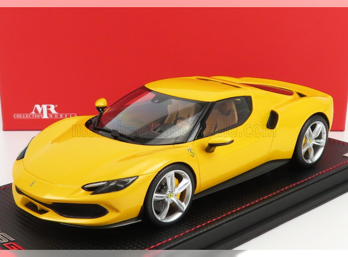 FERRARI 296 Gtb Hybrid 830hp V6 (2021) - Con Vetrina - With Showcase, Giallo Tristrato - Yellow Met