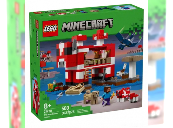Сборная модель Lego Minecraft - The Mooshroom House - 500 штук